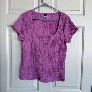 Women's Pink Textured Top